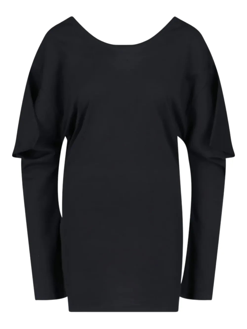Draped-Detail Mini Dress