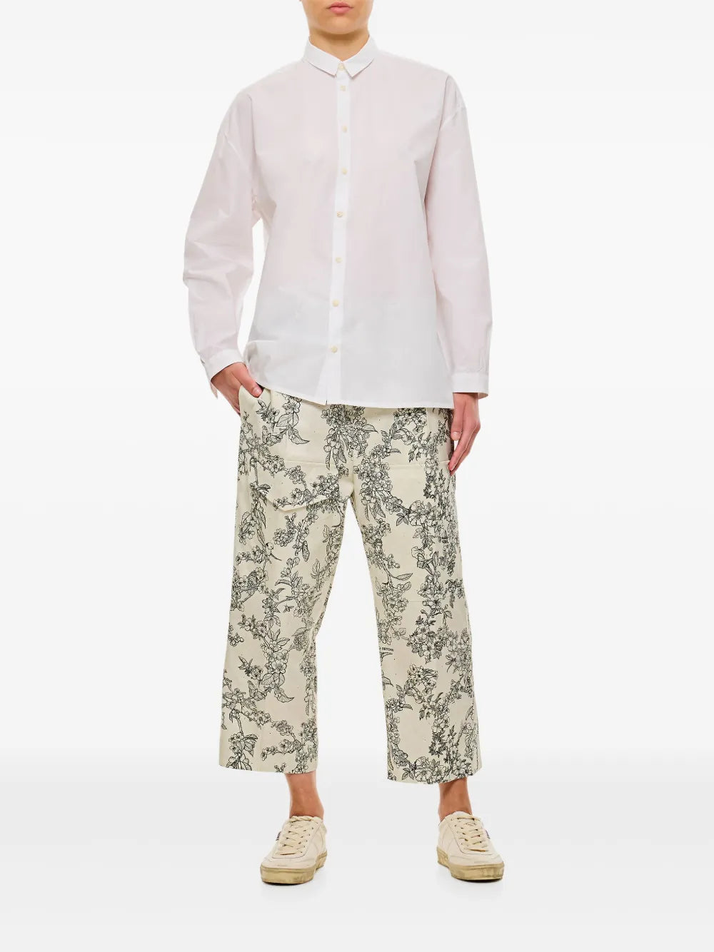 Floral-Print Trousers