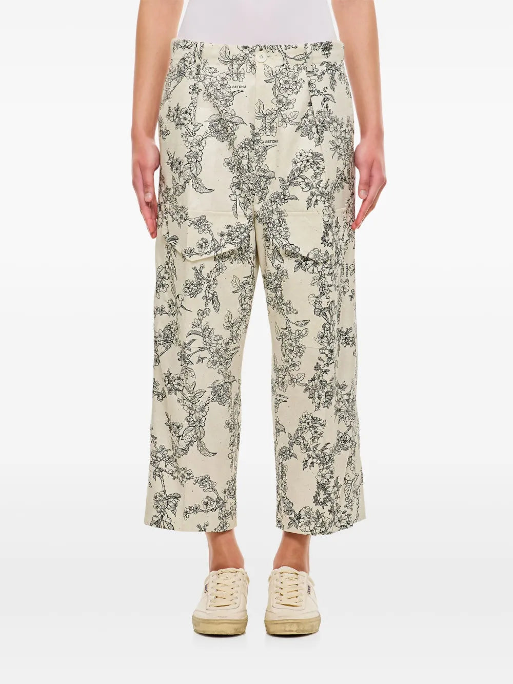 Floral-Print Trousers