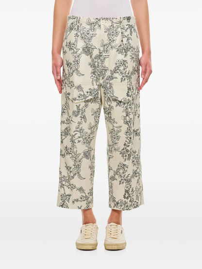 Floral-Print Trousers