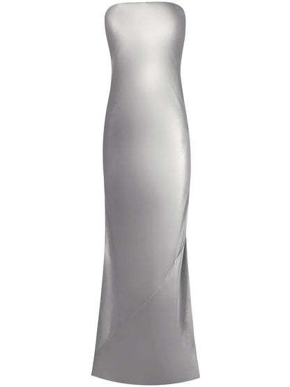 Bow-Detail Bustier Gown