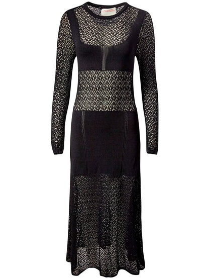 Lace Knitted Maxi Dress