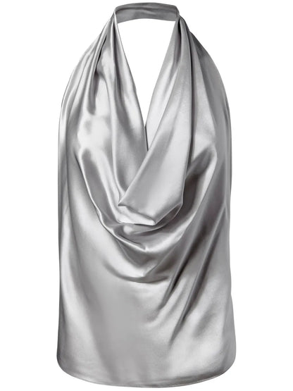 Draped Silk Top