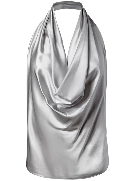 Draped Silk Top