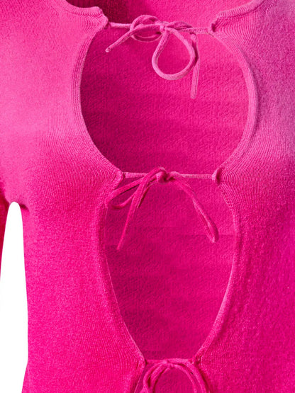 Tie-Fastening Cashmere Cardigan