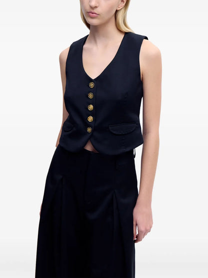 V-Neck Wool Vest
