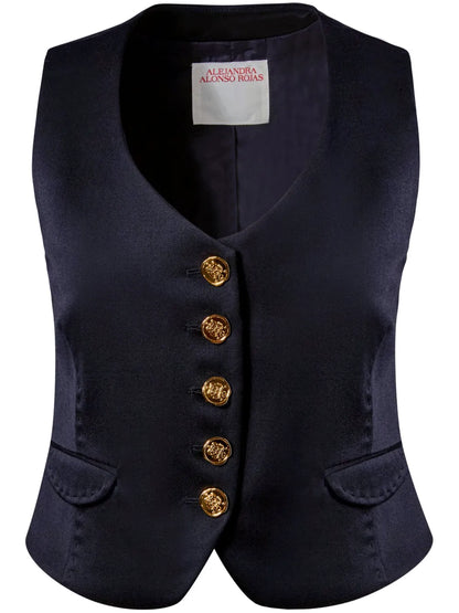 V-Neck Wool Vest