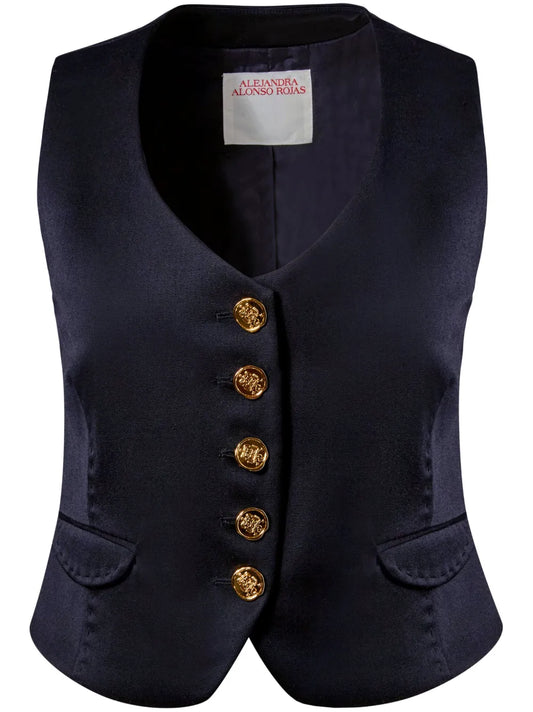 V-Neck Wool Vest