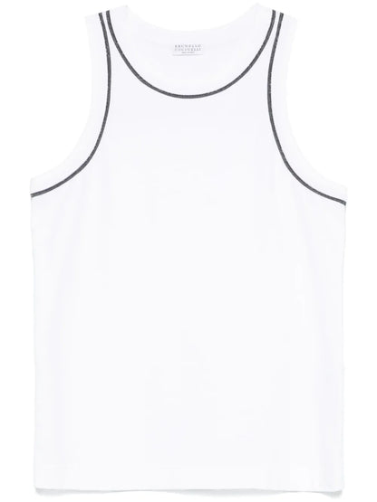 Bead-Chain Detailed Tank Top
