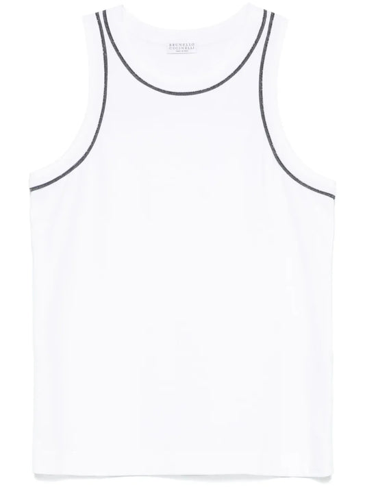 Bead-Chain Detailed Tank Top