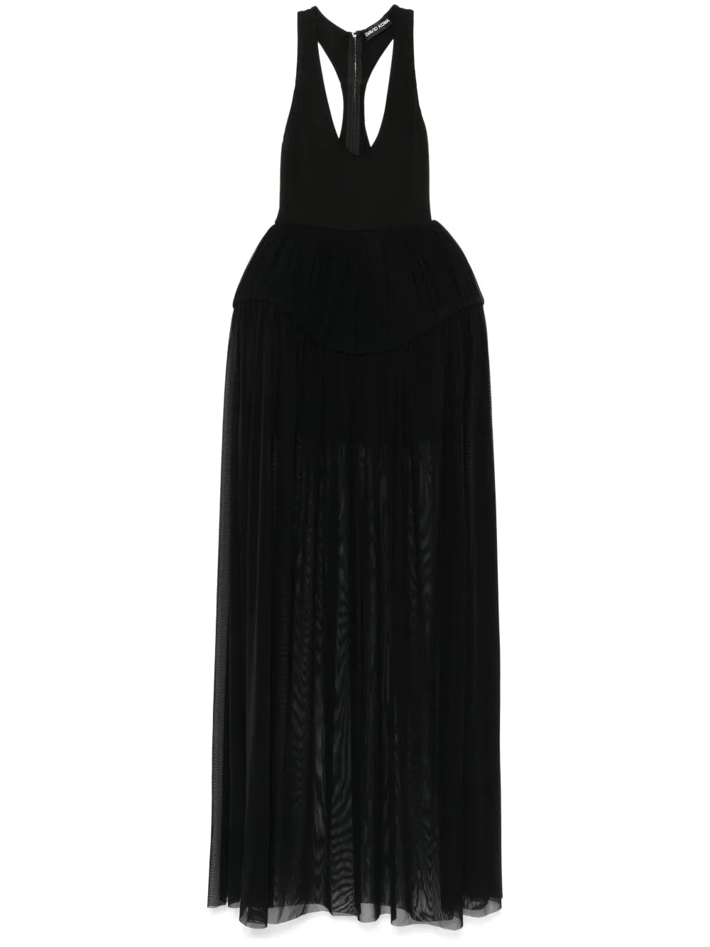 Pleated Tulle Gown