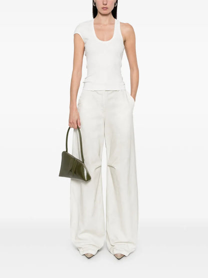 Asymmetric-Sleeve Tank Top
