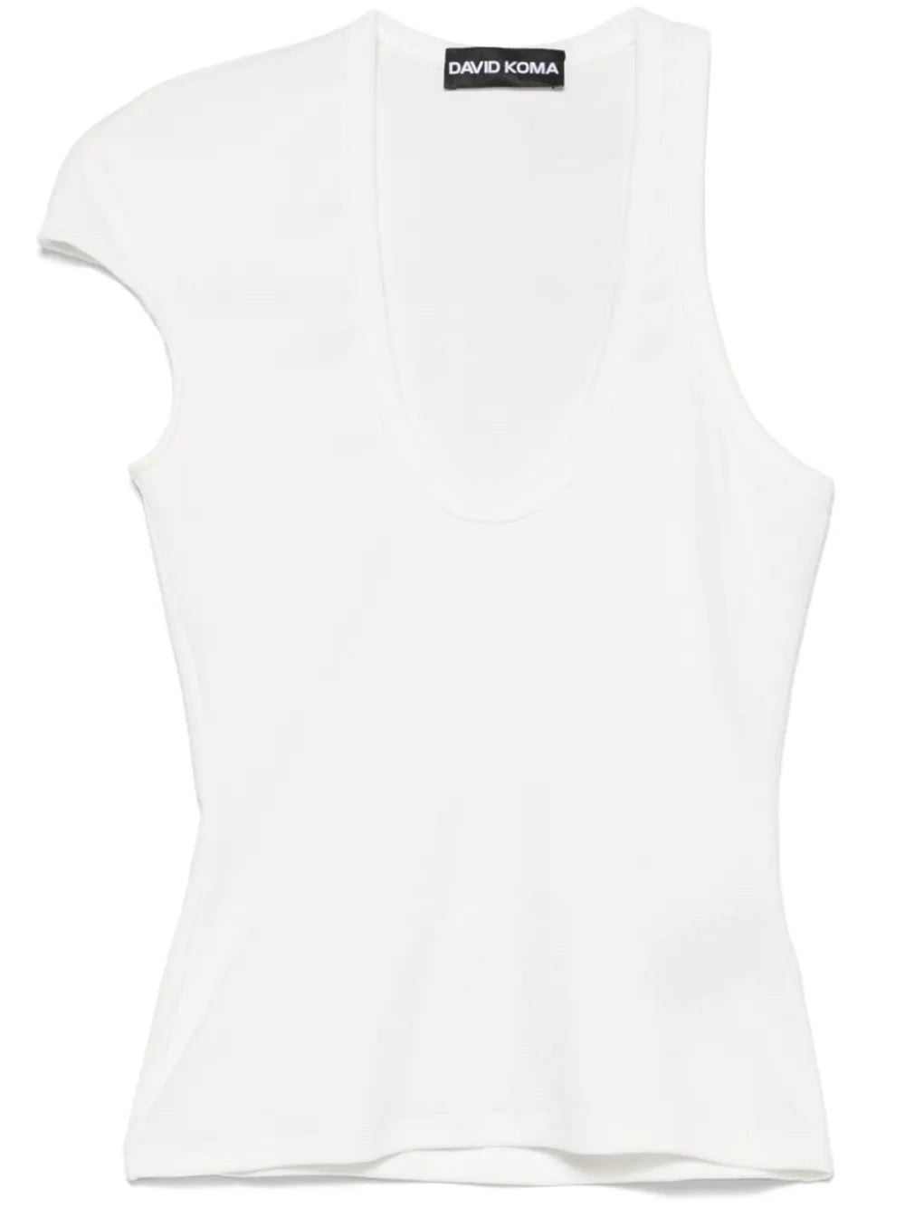 Asymmetric-Sleeve Tank Top