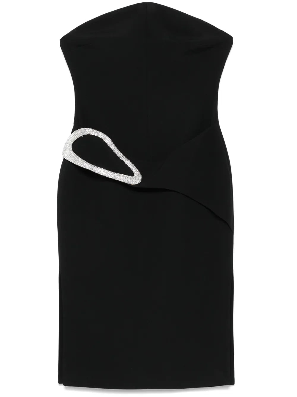 Crystal-Buckle Midi Dress
