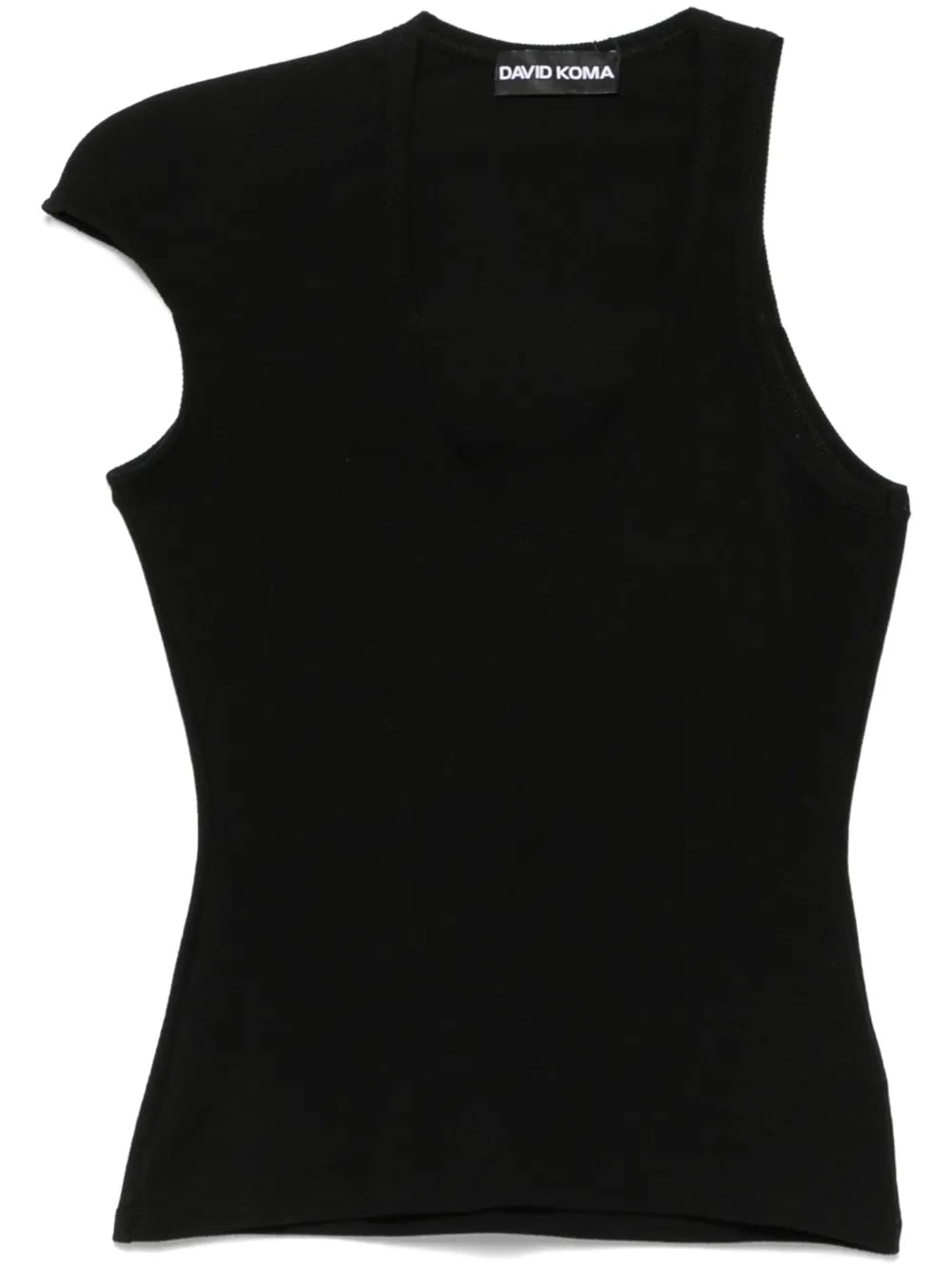Asymmetric-Sleeve Tank Top
