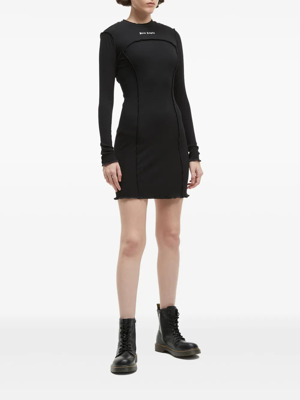 Logo Ribbed Mini Dress