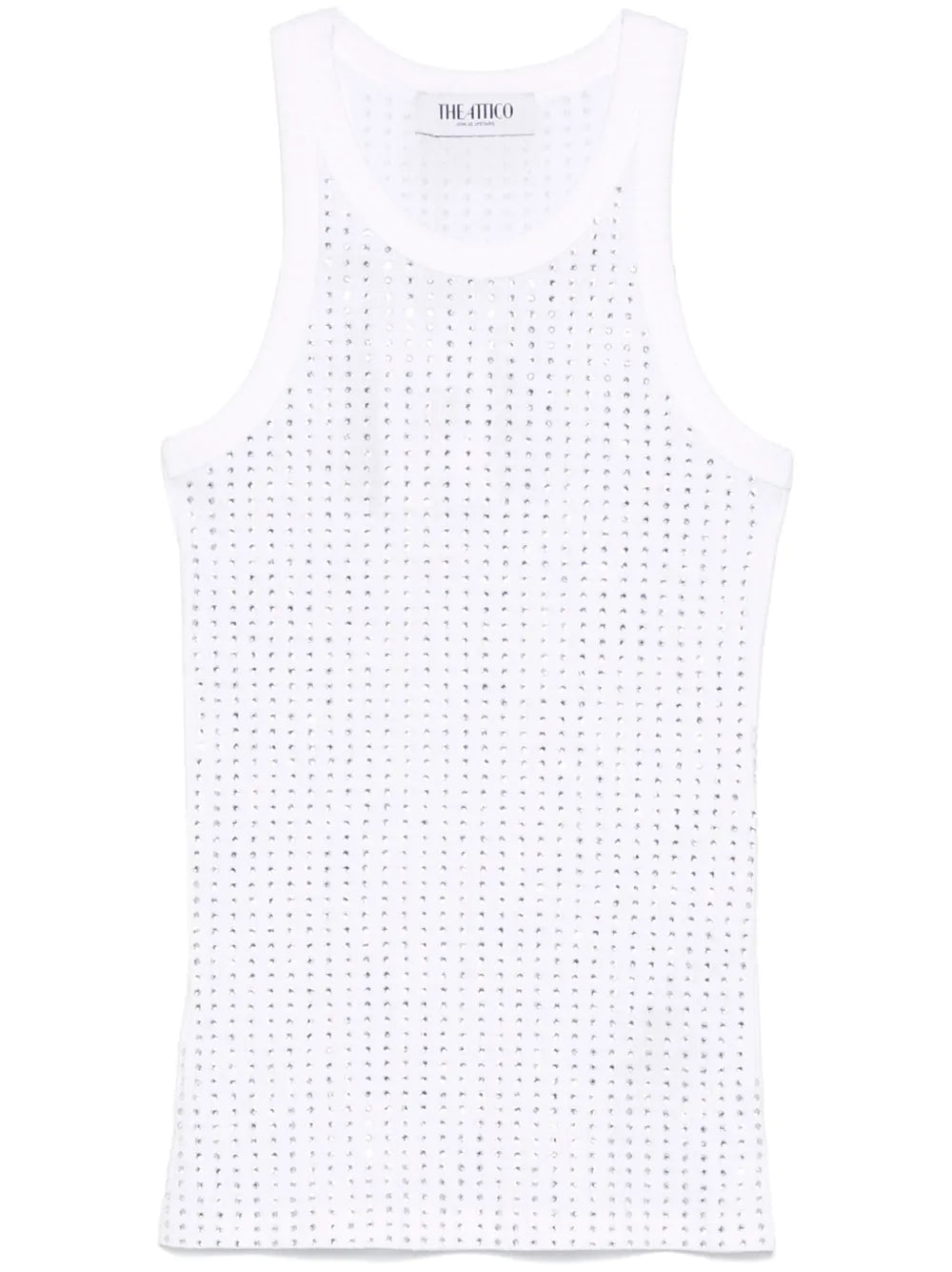 Rhinestone-Embellished Tank Top