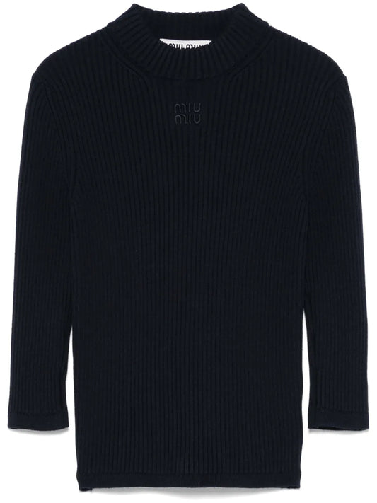 Embroidered-Logo Sweater