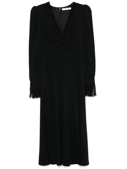 V-Neck Midi Dress