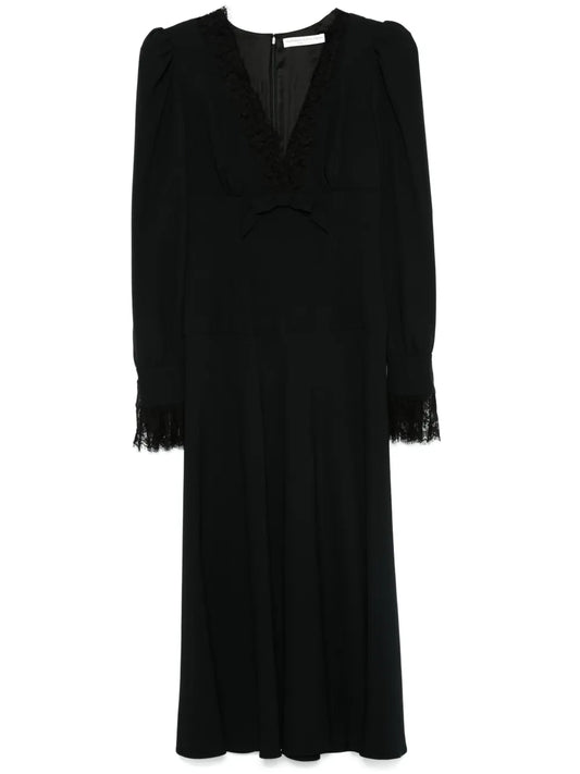V-Neck Midi Dress