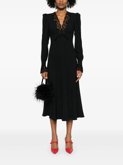 V-Neck Midi Dress