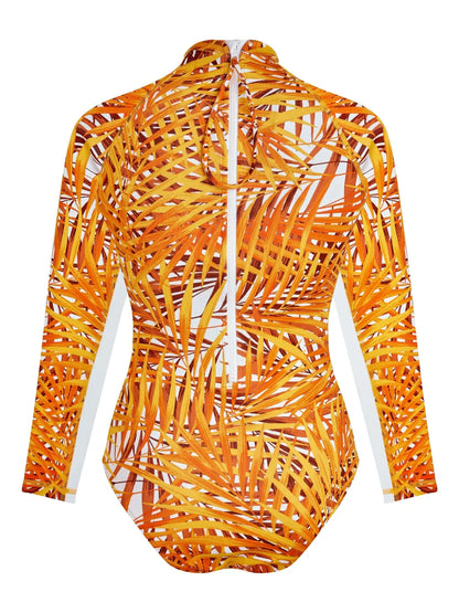 Palm Leaves-Print Rashguard