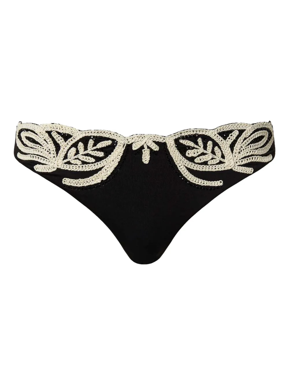 Embroidered Brazilian Bikini Bottom