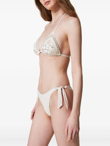 Tie-Fastening Bikini Bottom