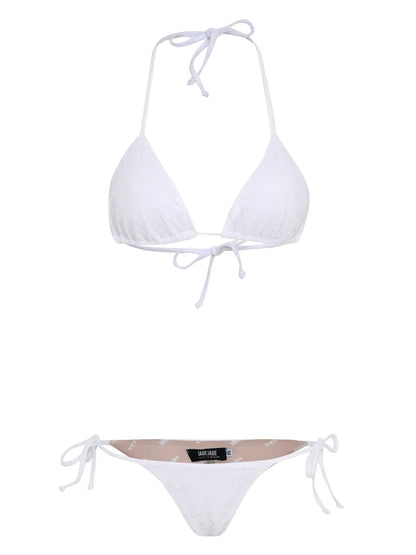 Textured-Finish Bikini Set