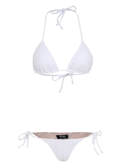 Textured-Finish Bikini Set