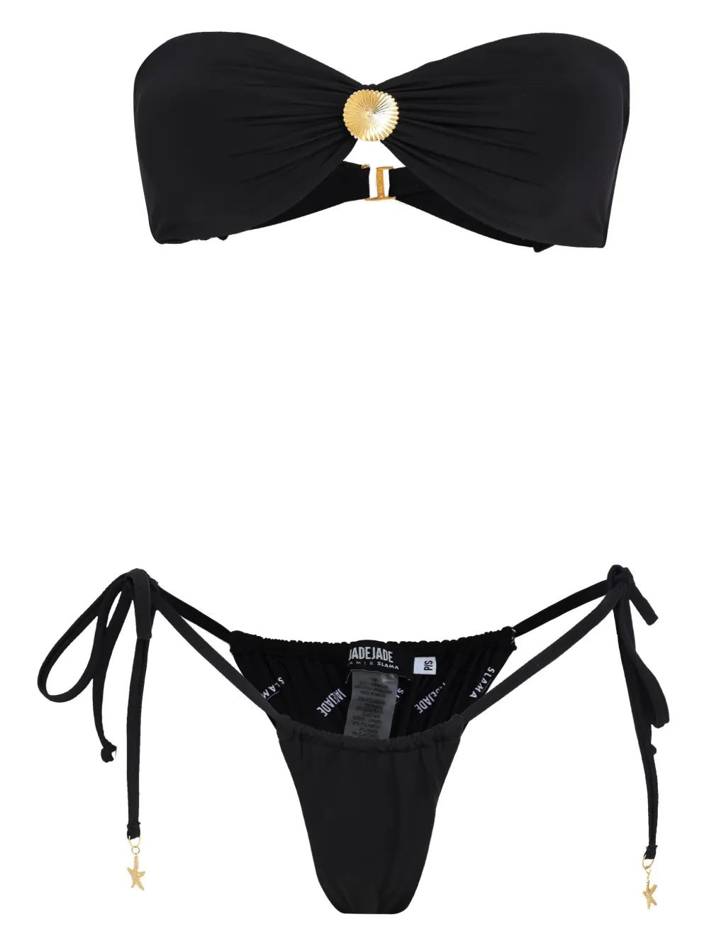Draped-Detail Bikini Set