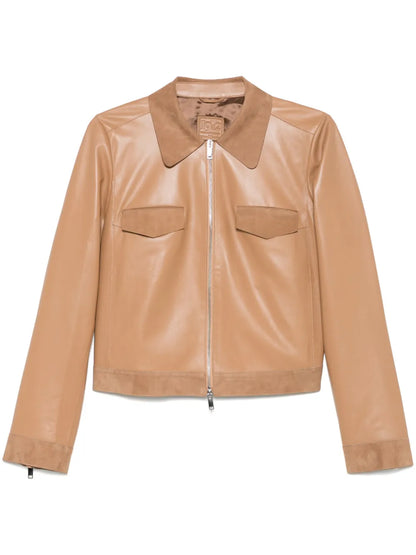 Leather Shirt Jacket