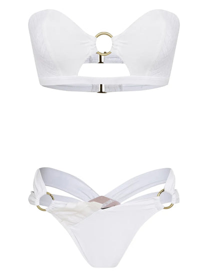 Ring-Detail Bikini Set