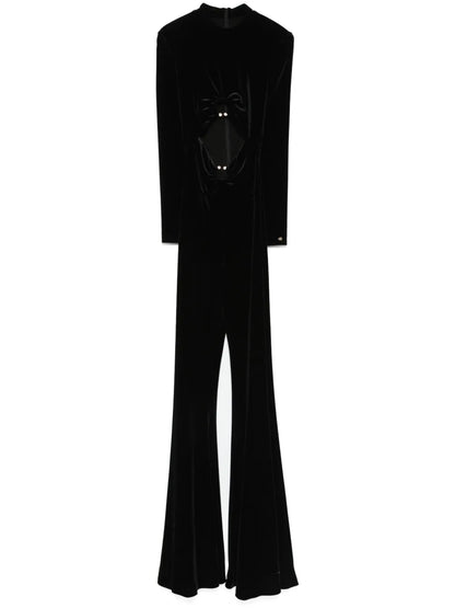Cut-Out Velvet Jumpsuit