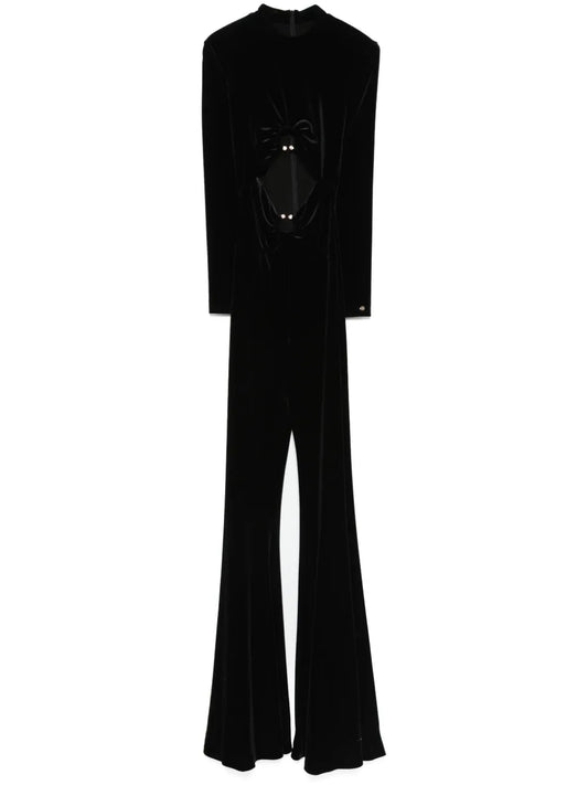 Cut-Out Velvet Jumpsuit