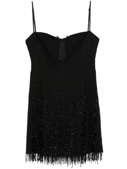 Fringe-Detail Mini Dress