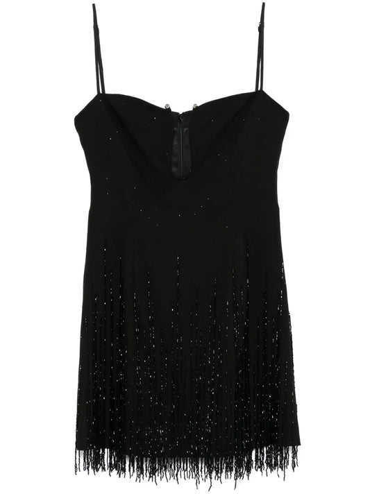 Fringe-Detail Mini Dress