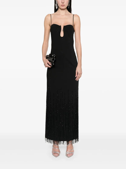 Crystal-Embellishment Maxi Dress