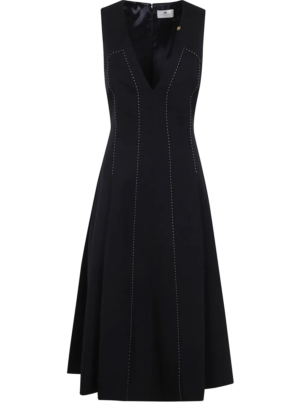 Seam-Detailed Midi Dress