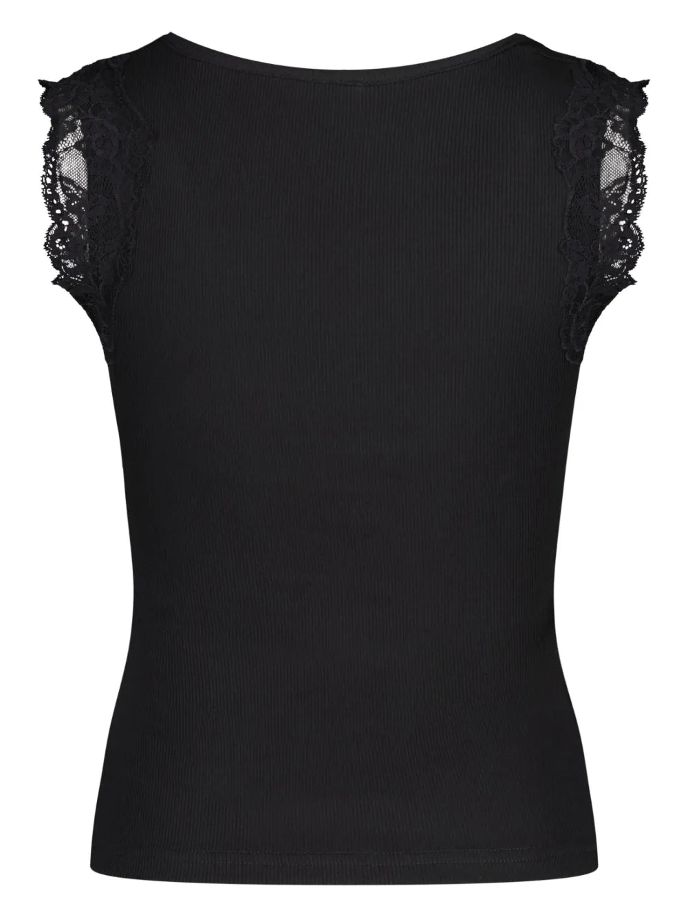 Lace-Trim Ribbed Tank Top
