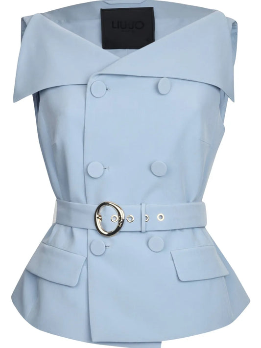 Belted Double-Breasted Waistcoat