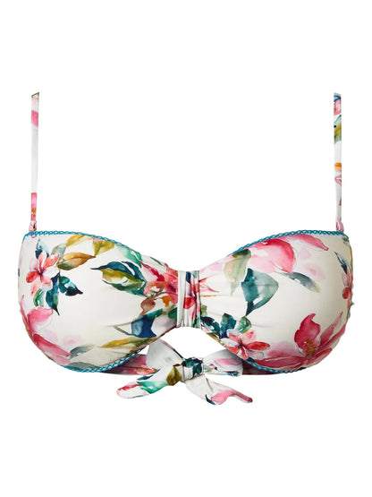 Floral-Print Bikini Top