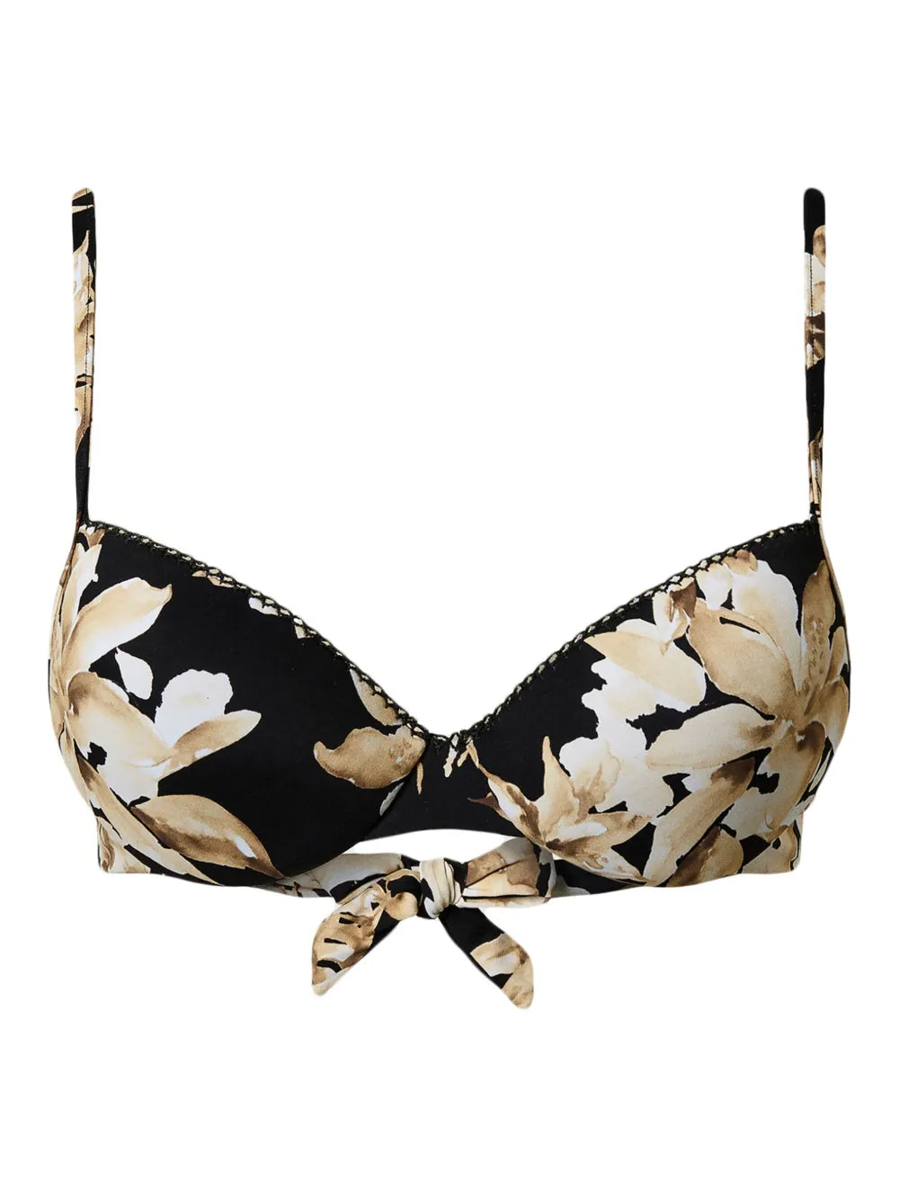 Floral-Print Push-Up Bikini Top