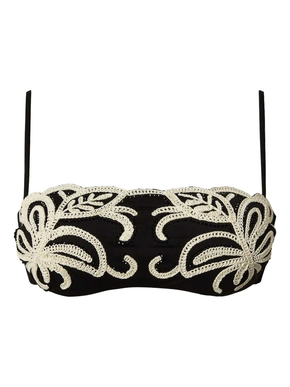 Rhinestone-Embellished Bikini Top