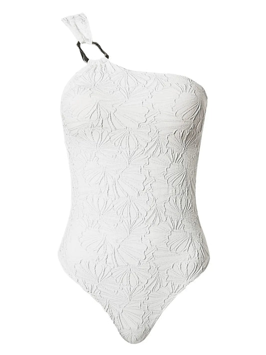 Embossed-Floral Pattern Swimsuit