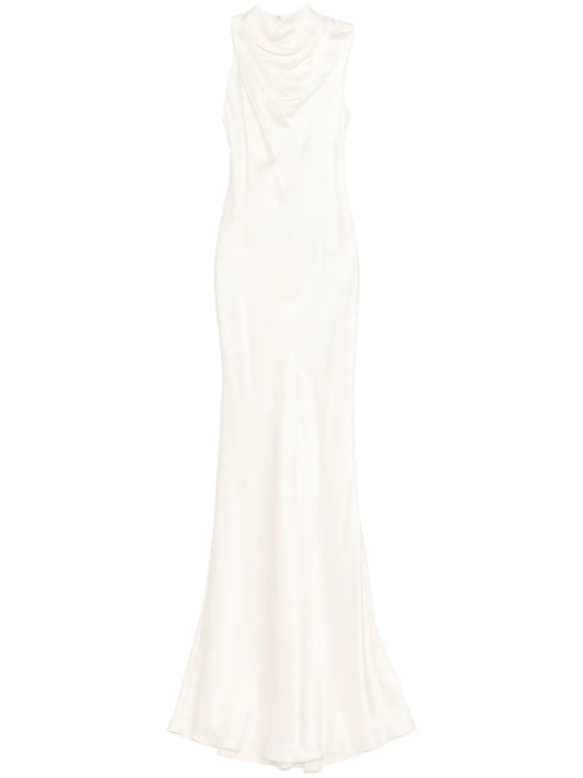 Ruffle Bias Gown
