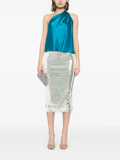 Asymmetrical Halter Neck Top