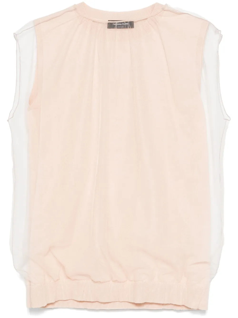 Tulle-Layered Top