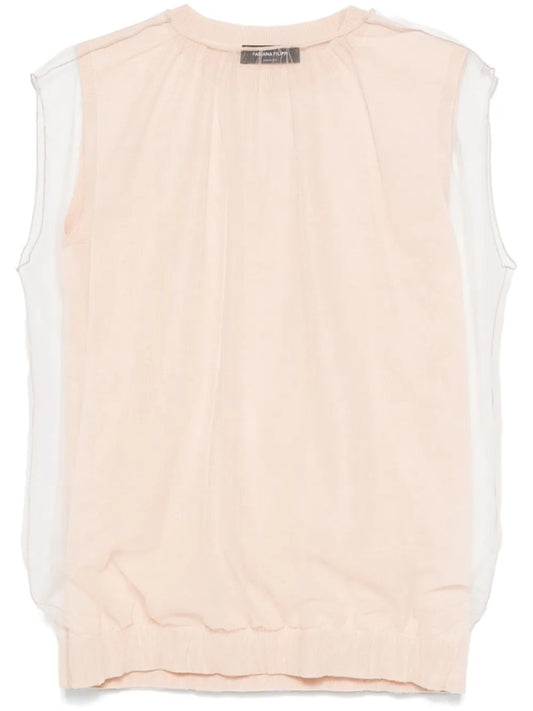Tulle-Layered Top