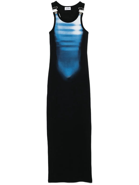 Swimsuit-Print Maxi Dress
